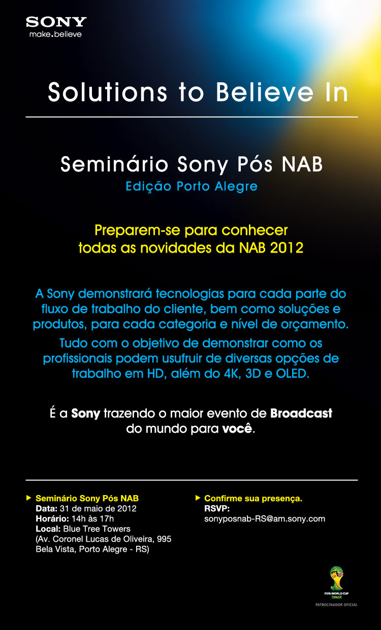SEMINÁRIO SONY PÓS&nbsp;NAB